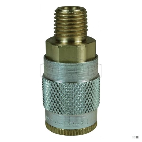J Series Tru-Flate Automotive Male Quick Disconnect Pneumatic Coupler, 1/8-27 Nominal, 300 psi Press